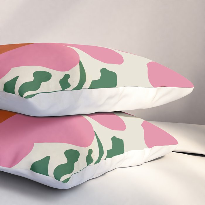 Fun Fern and pink poppy  Pillow Sham Gallery Image 3