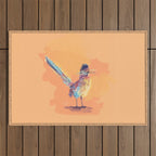 Desert Song - Roadrunner Illustration Outdoor Rug Gallery Image 1