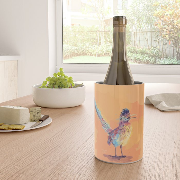 Desert Song - Roadrunner Illustration Wine Chiller Gallery Image 4