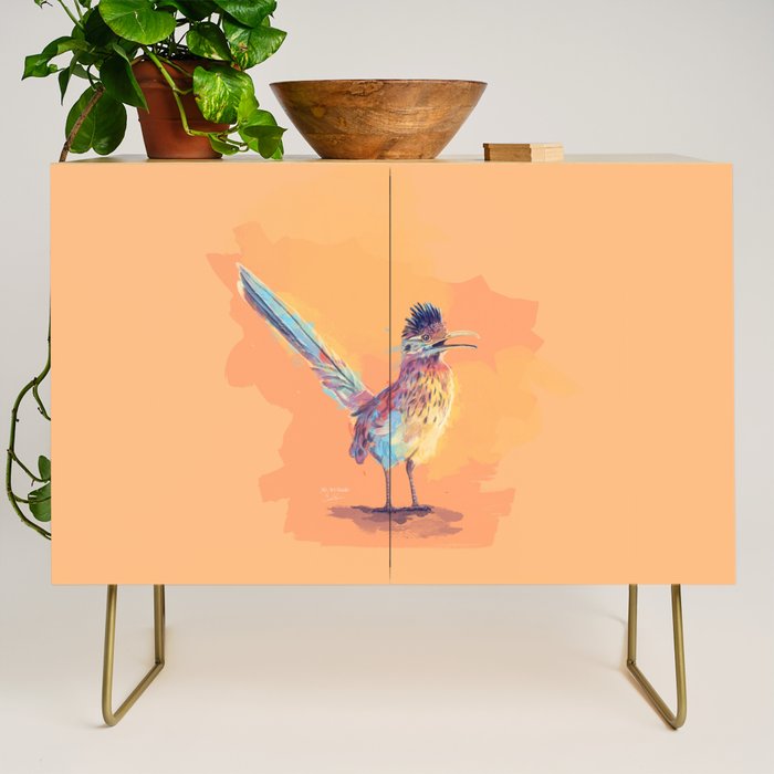 Desert Song - Roadrunner Illustration Credenza Gallery Image 1