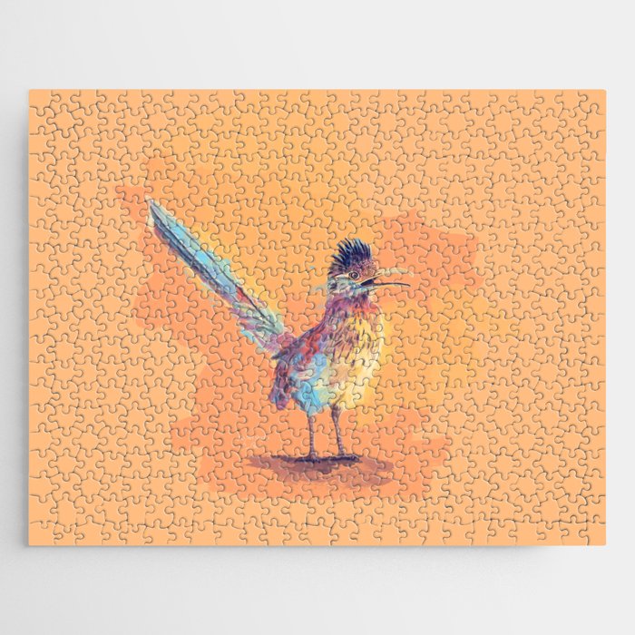 Desert Song - Roadrunner Illustration Jigsaw Puzzle Gallery Image 1