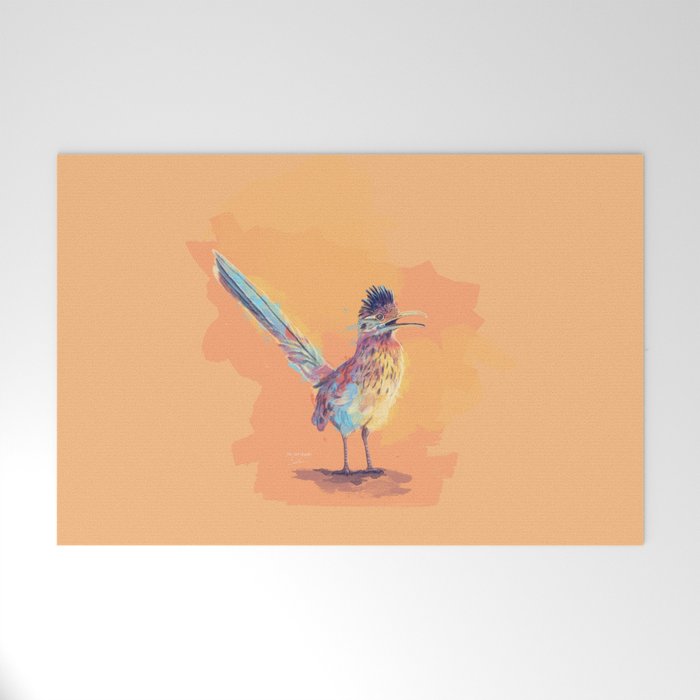 Desert Song - Roadrunner Illustration Welcome Mat Gallery Image 1