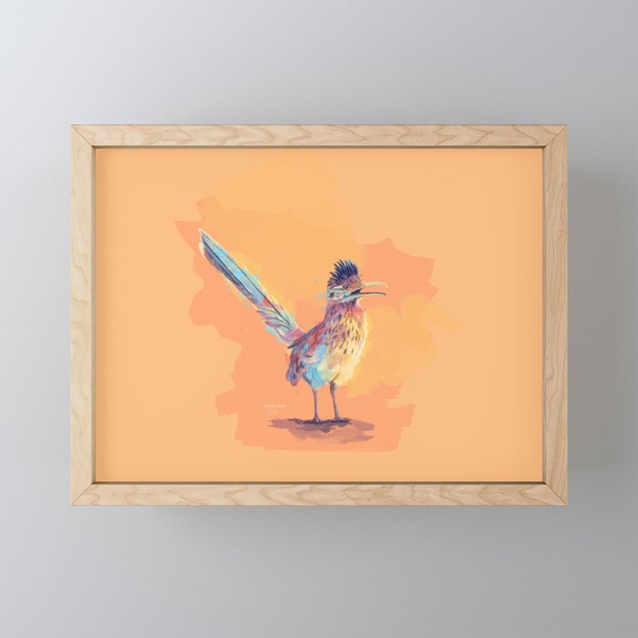 Desert Song - Roadrunner Illustration Mini Art Print Gallery Image 1