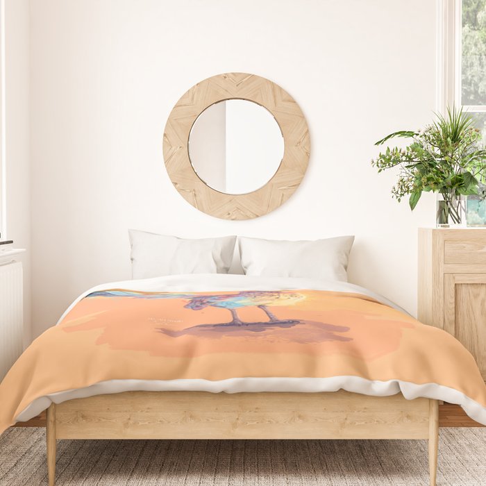 Desert Song - Roadrunner Illustration Duvet Cover Gallery Image 3