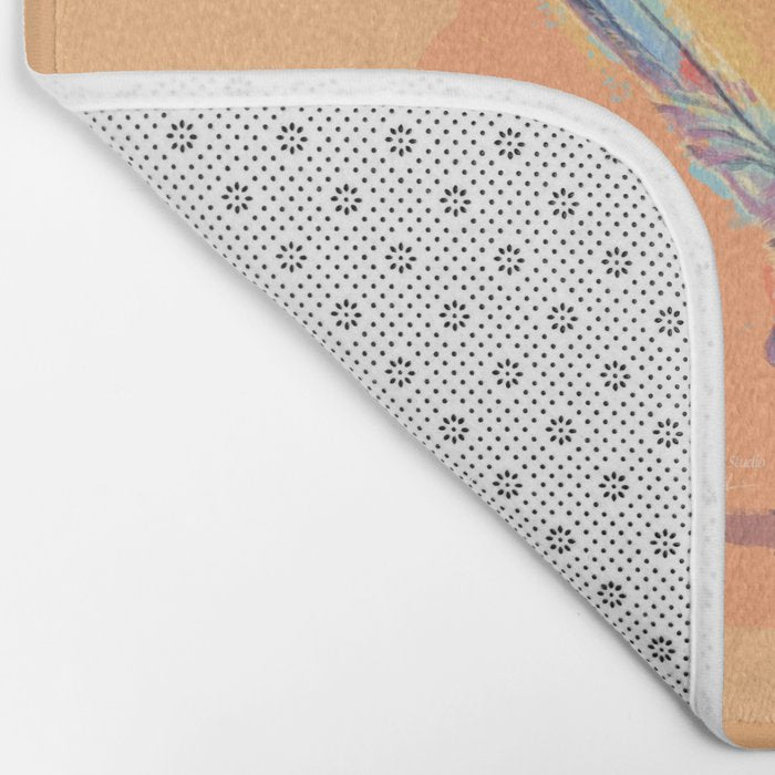 Desert Song - Roadrunner Illustration Bath Mat Gallery Image 2
