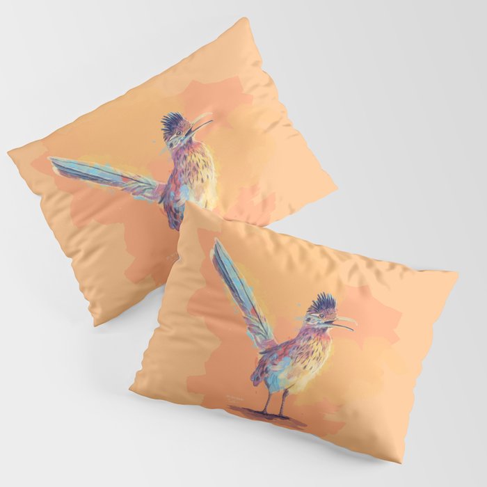Desert Song - Roadrunner Illustration Pillow Sham Gallery Image 3