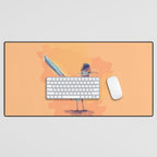 Desert Song - Roadrunner Illustration Desk Mat Gallery Image 1