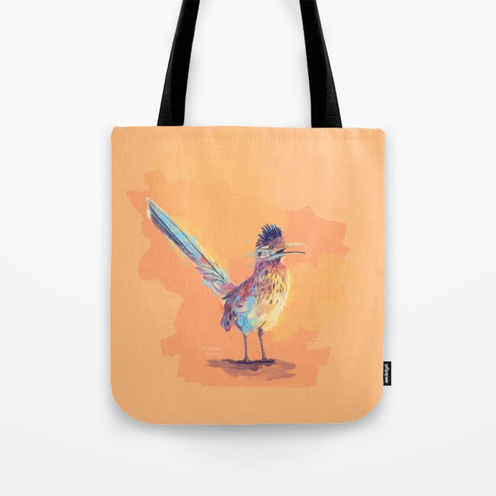 Desert Song - Roadrunner Illustration Tote Bag Gallery Image 1