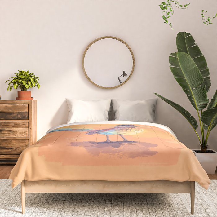 Desert Song - Roadrunner Illustration Comforter Gallery Image 3