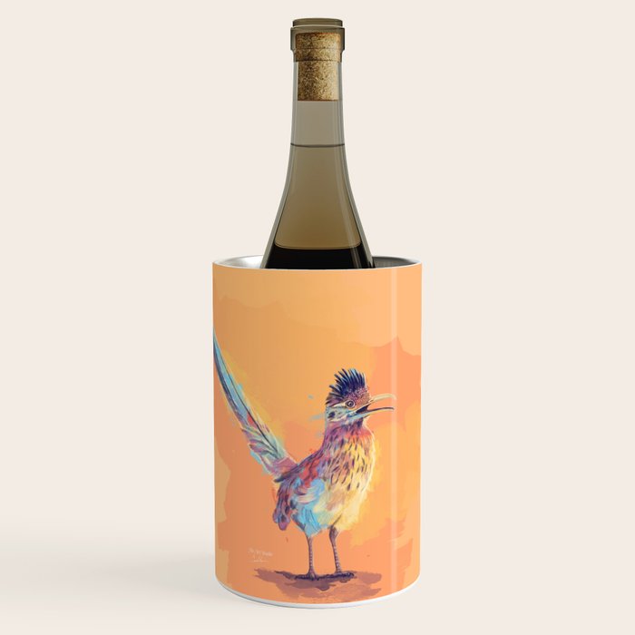 Desert Song - Roadrunner Illustration Wine Chiller Gallery Image 1