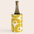 Mid Century Modern Abstract Pattern 7721 Mustard Yellow Wine Chiller Gallery Image 2