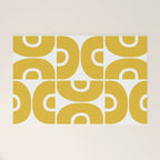 Mid Century Modern Abstract Pattern 7721 Mustard Yellow Welcome Mat Gallery Image 1