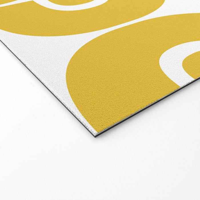 Mid Century Modern Abstract Pattern 7721 Mustard Yellow Welcome Mat Gallery Image 2