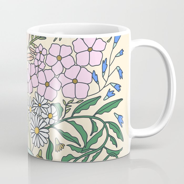 Ukrainian Flower Vase and Cherries Coffee Mug Gallery Image 1