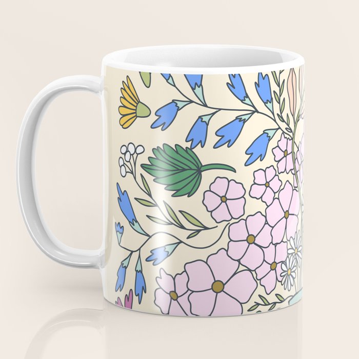 Ukrainian Flower Vase and Cherries Coffee Mug Gallery Image 3
