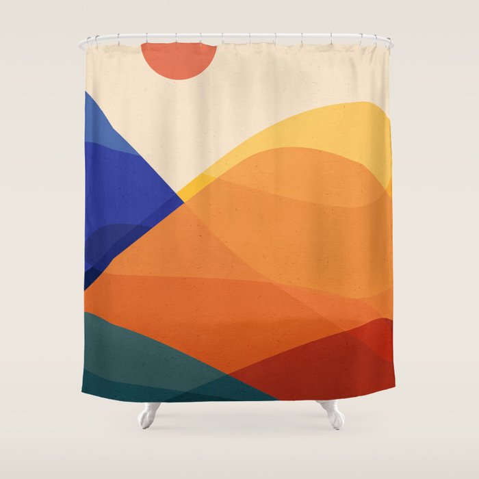 Meditative Mountains Shower Curtain Gallery Image 1