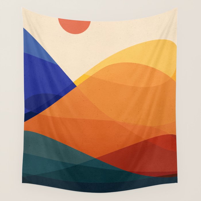 Meditative Mountains Wall Tapestry Gallery Image 1