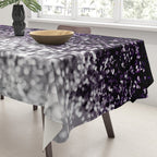 Dark Night Purple Black Silver Glitter #1 (Faux Glitter) #shiny #decor #art #society6 Tablecloth Gallery Image 3
