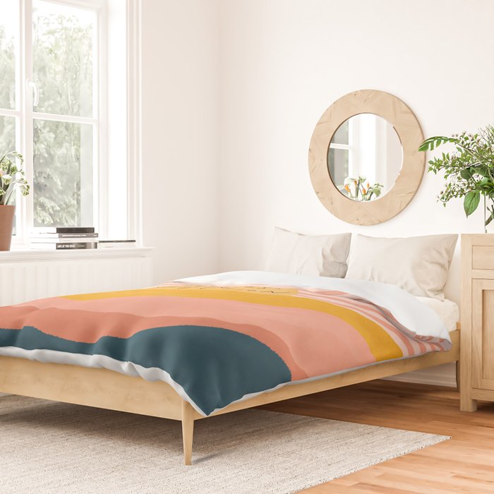 Wholeness Over Perfection | Waves Hand Lettering Design Duvet Cover Gallery Image 2