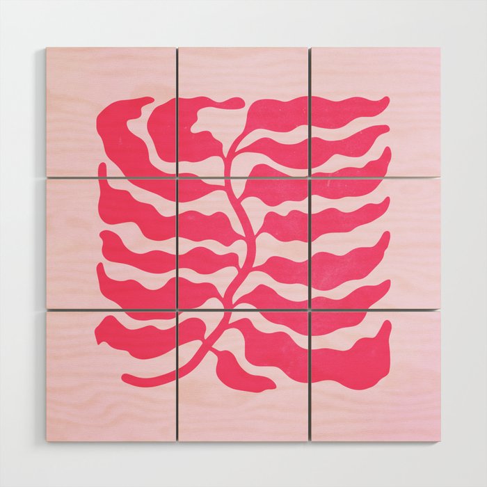 Wild Ferns: Wine Edition Wood Wall Art Gallery Image 1