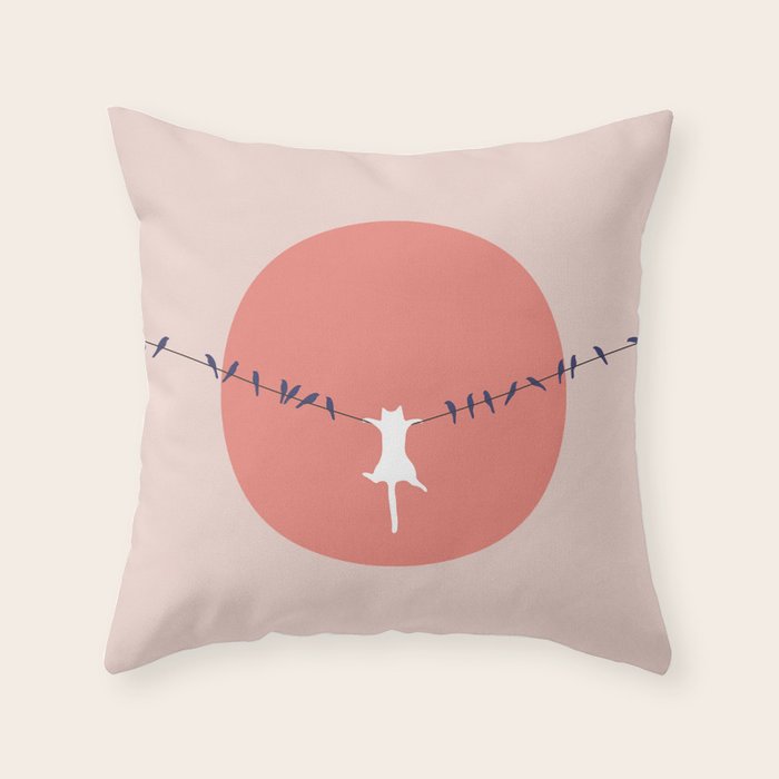 Cat Landscape 40 Throw Pillow Gallery Image 6