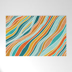 Colorful Summer Stripes Welcome Mat Gallery Image 1