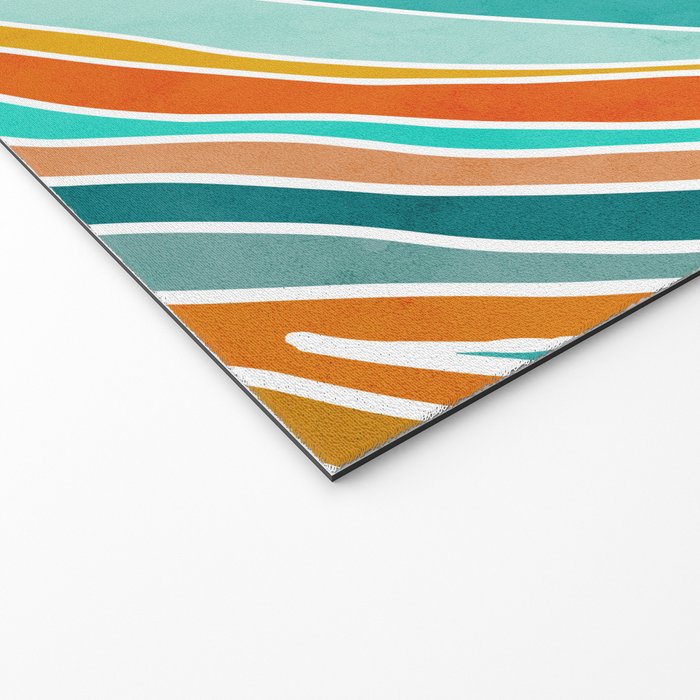 Colorful Summer Stripes Welcome Mat Gallery Image 2