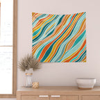 Colorful Summer Stripes Wall Tapestry Gallery Image 2