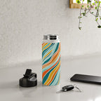 Colorful Summer Stripes Water Bottle Gallery Image 4