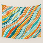 Colorful Summer Stripes Wall Tapestry Gallery Image 4