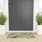 Colorful Summer Stripes Welcome Mat Gallery Image 3