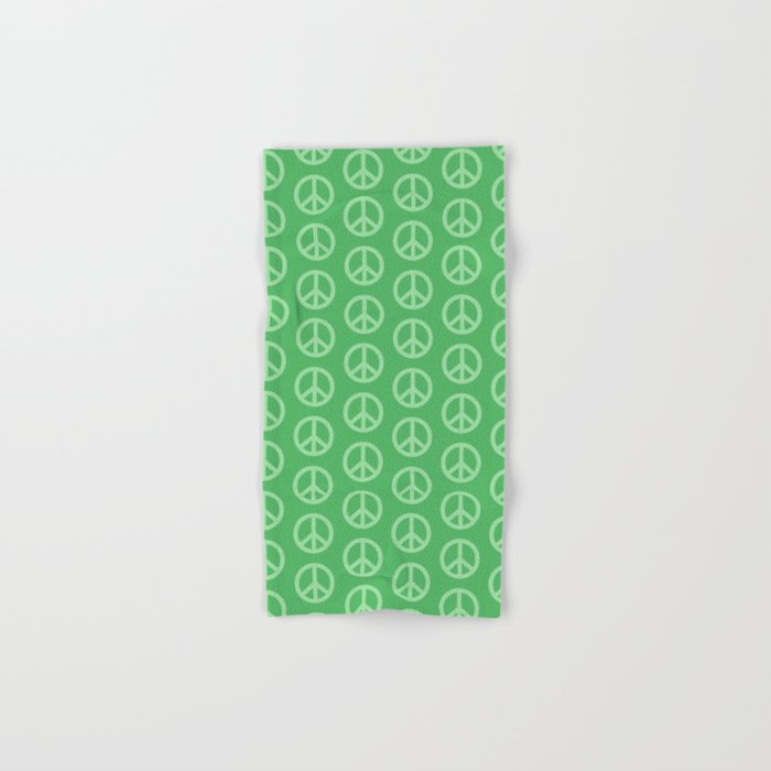 Peace Symbols - Green Bath Towel Gallery Image 1