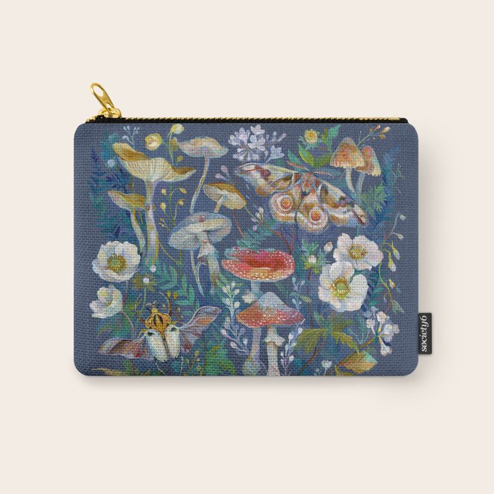 Goliath Beetle Mushroom Garden Carry All Pouch Gallery Image 1