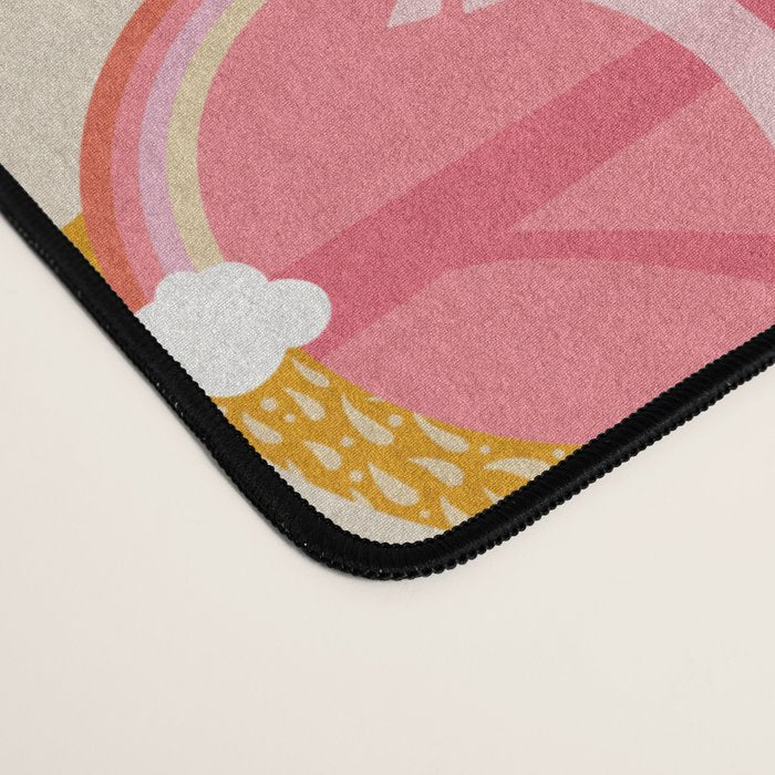 Retro Sunglasses - Peach OmbrÃ© on Cream Desk Mat Gallery Image 4