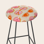 Retro Sunglasses - Peach OmbrÃ© on Cream Stool Gallery Image 2