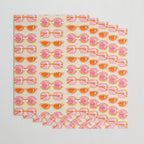 Retro Sunglasses - Peach OmbrÃ© on Cream Wrapping Paper Gallery Image 3