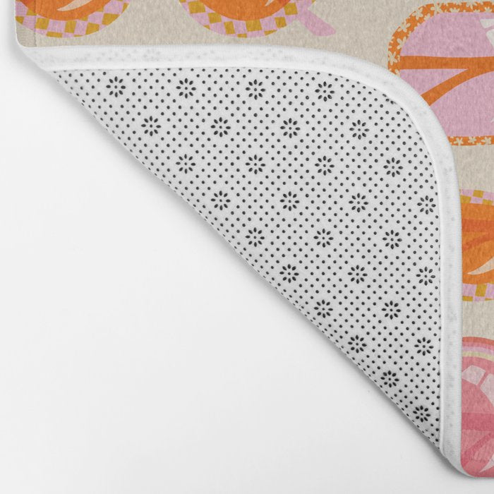 Retro Sunglasses - Peach OmbrÃ© on Cream Bath Mat Gallery Image 2