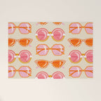 Retro Sunglasses - Peach OmbrÃ© on Cream Welcome Mat Gallery Image 1