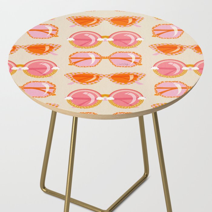 Retro Sunglasses - Peach OmbrÃ© on Cream Side Table Gallery Image 2