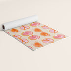 Retro Sunglasses - Peach OmbrÃ© on Cream Yoga Mat Gallery Image 2