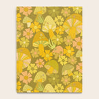 retro mushroom flower power pattern by surfy birdy Notebook Gallery Image 4