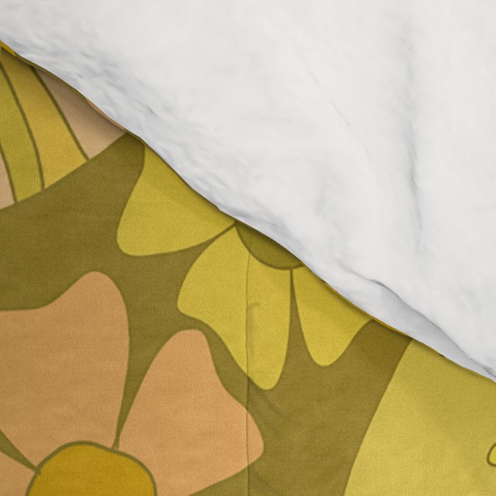 retro mushroom flower power pattern by surfy birdy Comforter Gallery Image 4