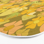 retro mushroom flower power pattern by surfy birdy Bath Mat Gallery Image 3
