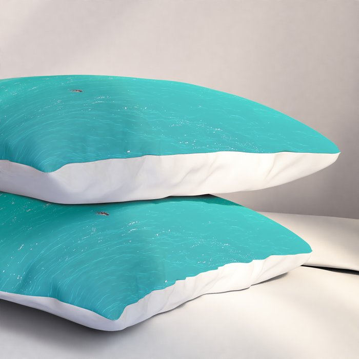 Beach Aesthetic Photography - Aerial View Pillow Sham Gallery Image 3