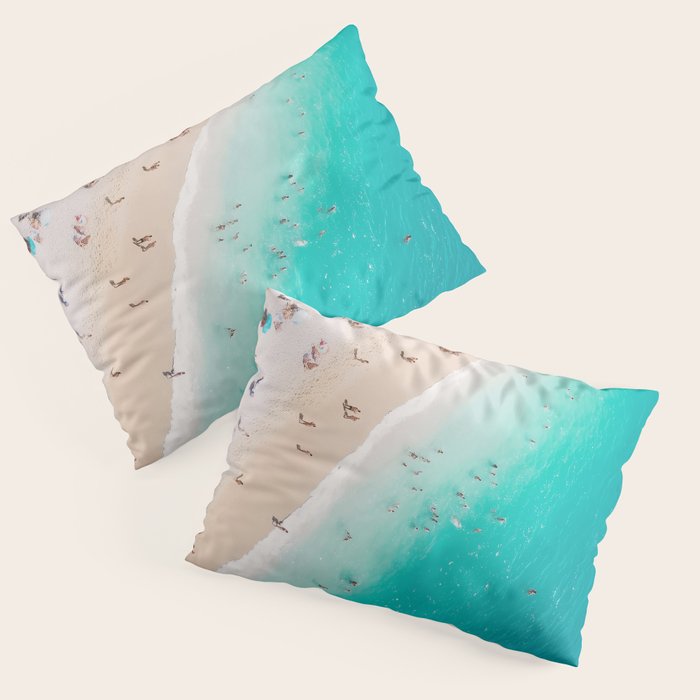 Beach Aesthetic Photography - Aerial View Pillow Sham Gallery Image 3