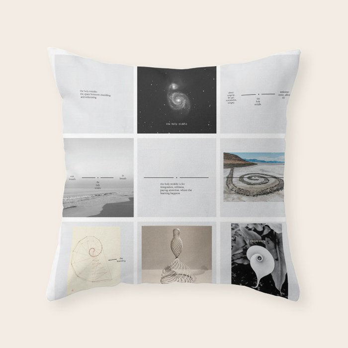 holy middle Throw Pillow Gallery Image 1