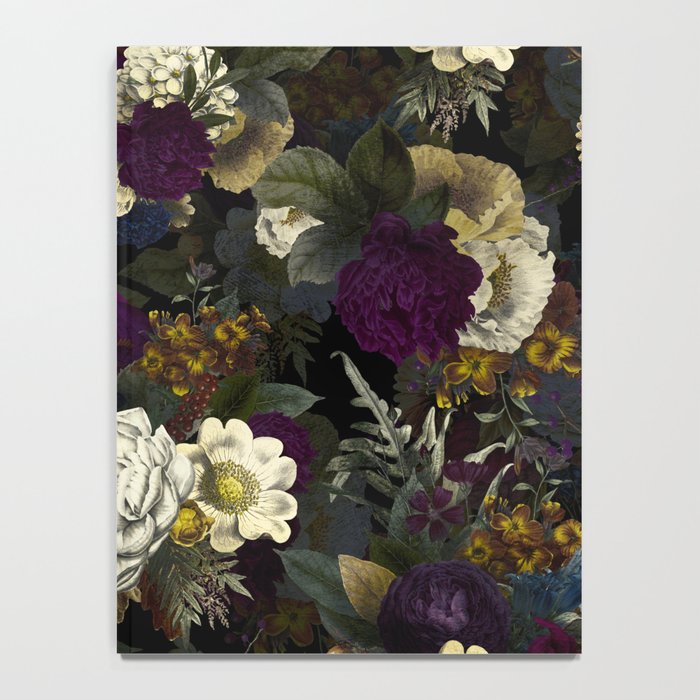 Dutch Vintage Midnight Flower Garden  Notebook Gallery Image 4