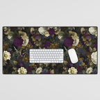 Dutch Vintage Midnight Flower Garden  Desk Mat Gallery Image 1