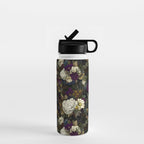 Dutch Vintage Midnight Flower Garden  Water Bottle Gallery Image 1
