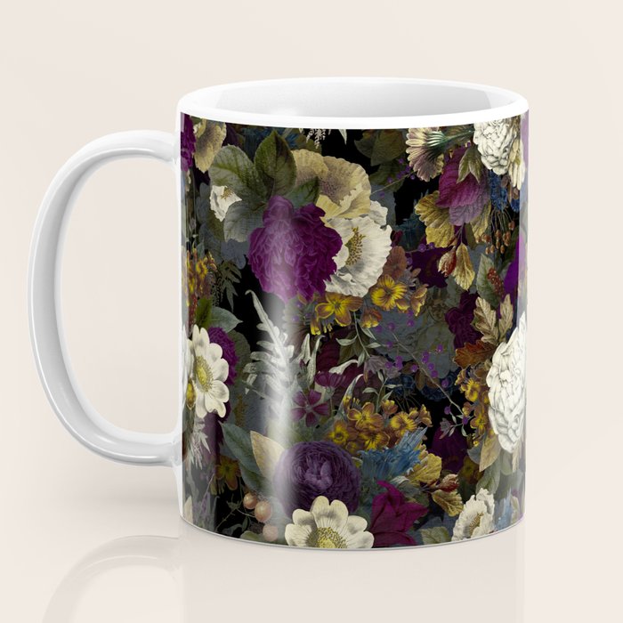 Dutch Vintage Midnight Flower Garden  Coffee Mug Gallery Image 3